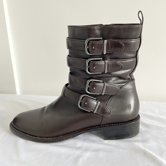 Via Spiga Bara Moto Boot Dark Brown Size 9.5 / EU 41 - Picture 4 of 7